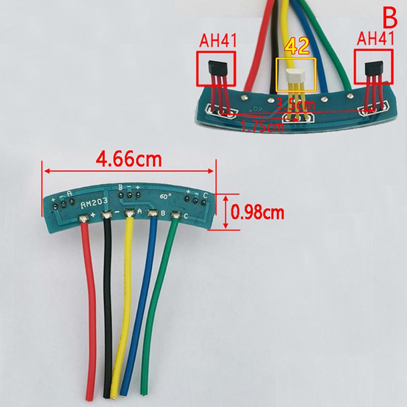 

1pcs 2-Wheels Electric Vehicles Motor Hall Sensor With Board Cable 212 213 Motor AH41 Sensors 42 Hall Element E-Bike