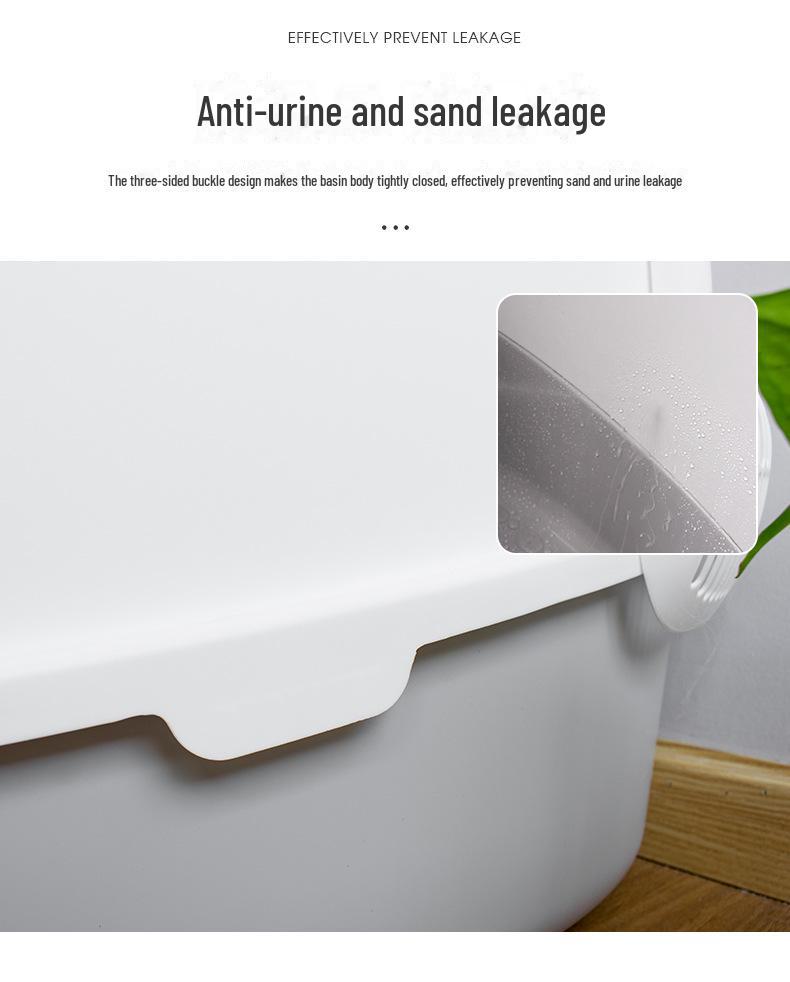 Leyoupai Enclosed Cat Litter Box - Anti-Splash, Odor-Control, Easy-Clean.