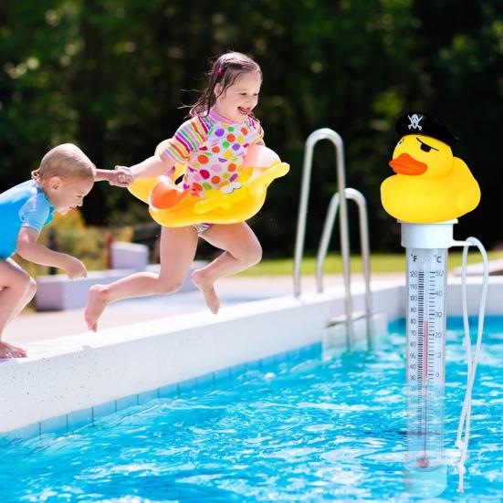 Floating Pool Thermometer Easy To Read Duck Design Water Thermometer for Outdoor Indoor Swimming Pools Spas Hot Tubs Aquariums