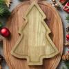 Wooden Holiday Tray: Reindeer, Christmas Tree, Rabbit, Hat Decor