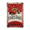 Vintage Tin Sign Snowman Christmas Wall Art Metal Decoration Gift