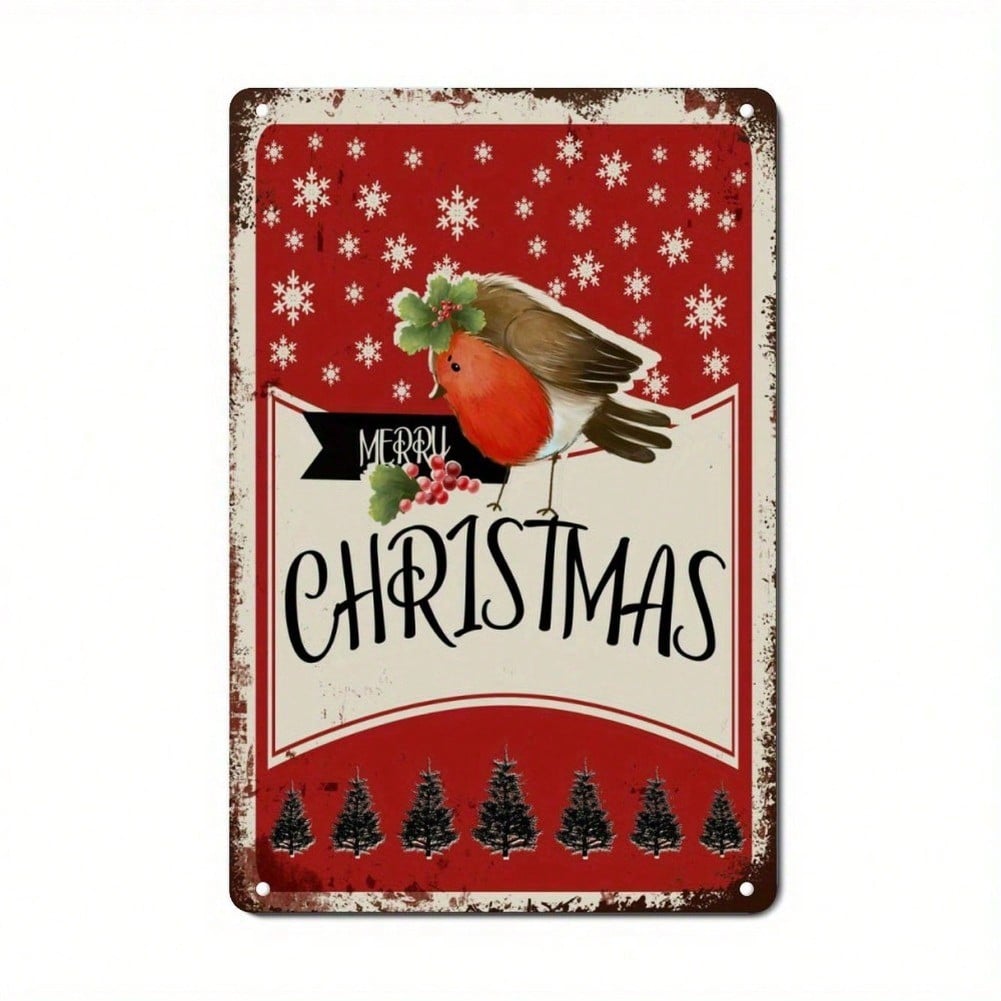 

Vintage Tin Sign Snowman Christmas Wall Art Metal Decoration Gift 20x30 разноцветный