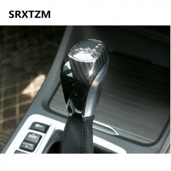 Luxury ABS Carbon Fiber Car Center Gear Shift Knob Cover For BMW X1 2018