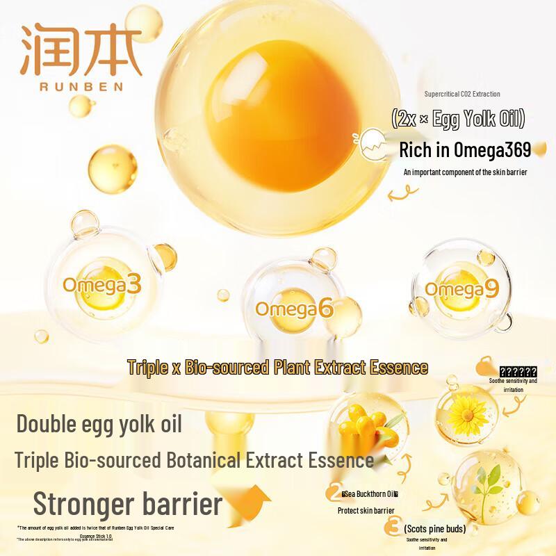 RUNBEN Baby Egg Yolk Oil Moisturizing Stick