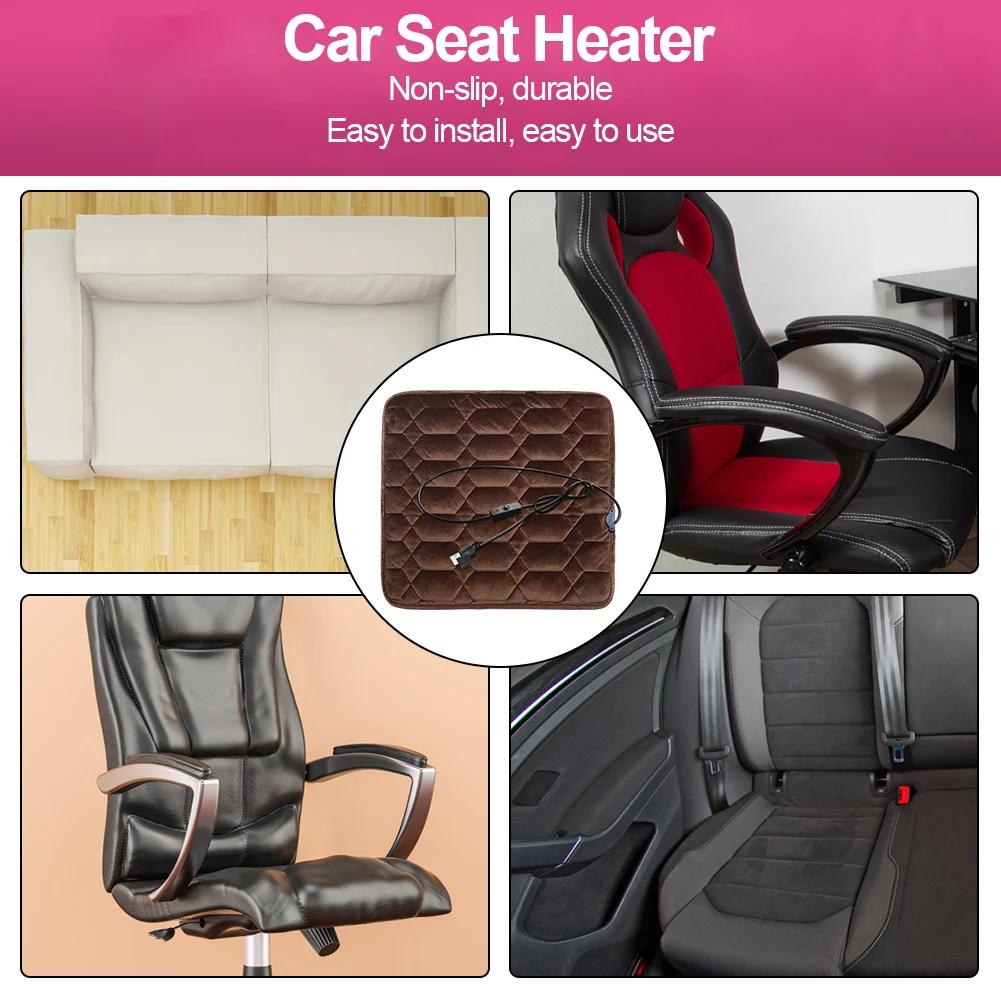 Winter Seat Warmer Cover Quick Heating Winter Household Cushion Anti-Slip Car Heated Seat Pad Soft Fiber USB 5V for Car Styling