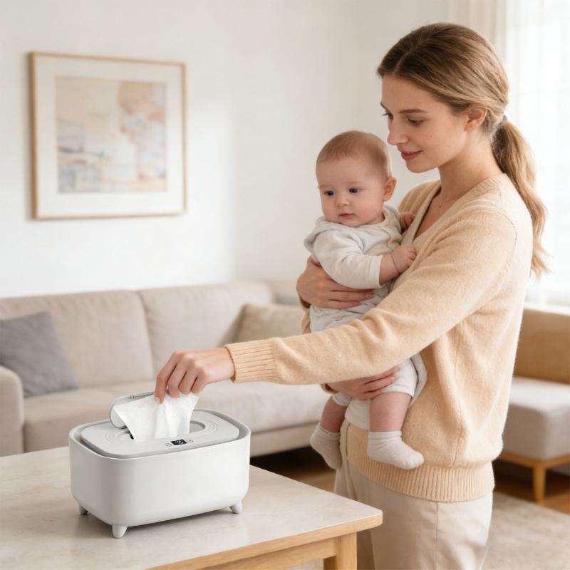 Large Capacity Baby Wipes Warmers Featuring Adjustable Temperature Control LED Monitor And Safety For Convenient Operation