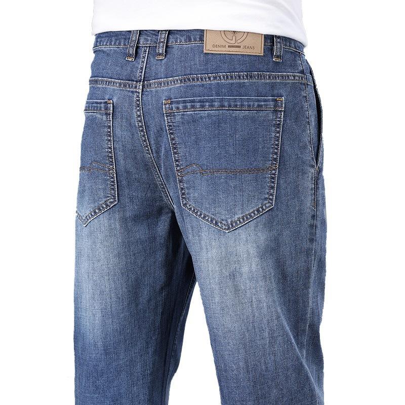 New High-waist Loose Light Business Thin Small Straight Trousers Jeans In Spring and Summer