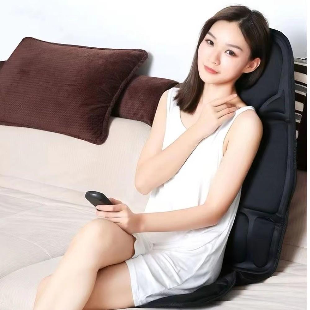 Vibrating Massage Cushion Electric Heating Back Massager Cervical Support Massage Mattress Car