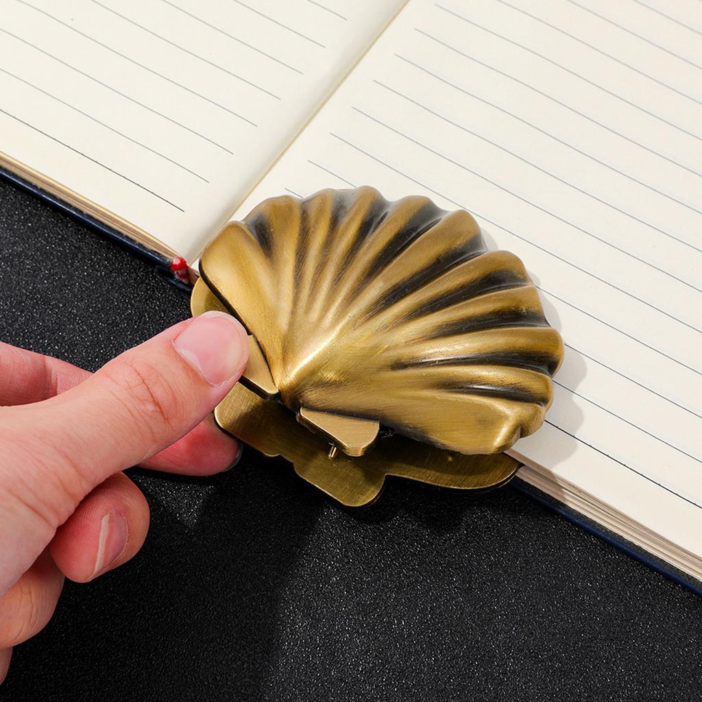 Alloy Book Accessories Decorative Page Clip Clamp Ornate Shell And Underwater Creature Design For Writers