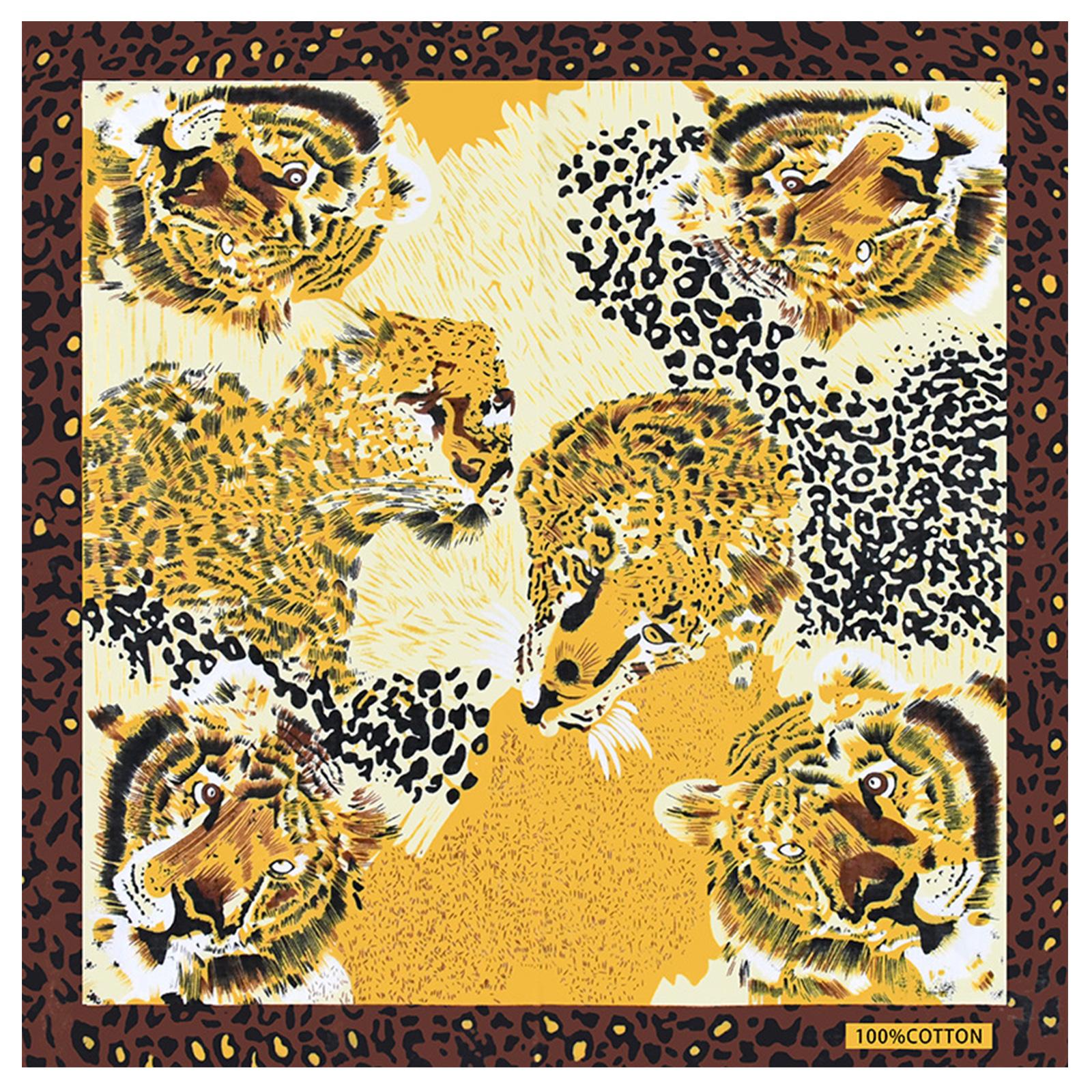 

21 бандана с узором «зверь» для женщин и мужчин, квадратный тюрбан, цветной головной убор C