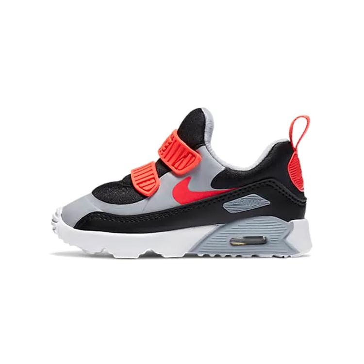 Nike Air Max Tiny 90 Toddler 'Radiant Red' (Unisex) Black / Radiant Red / Wolf Grey Toddler Shoes 881924 024