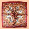 90x90cm Silk Imitation Scarves Floral Print Thin Breathable Square Print Scarves Smooth Silky Feel Multi-Function Neck Scarf