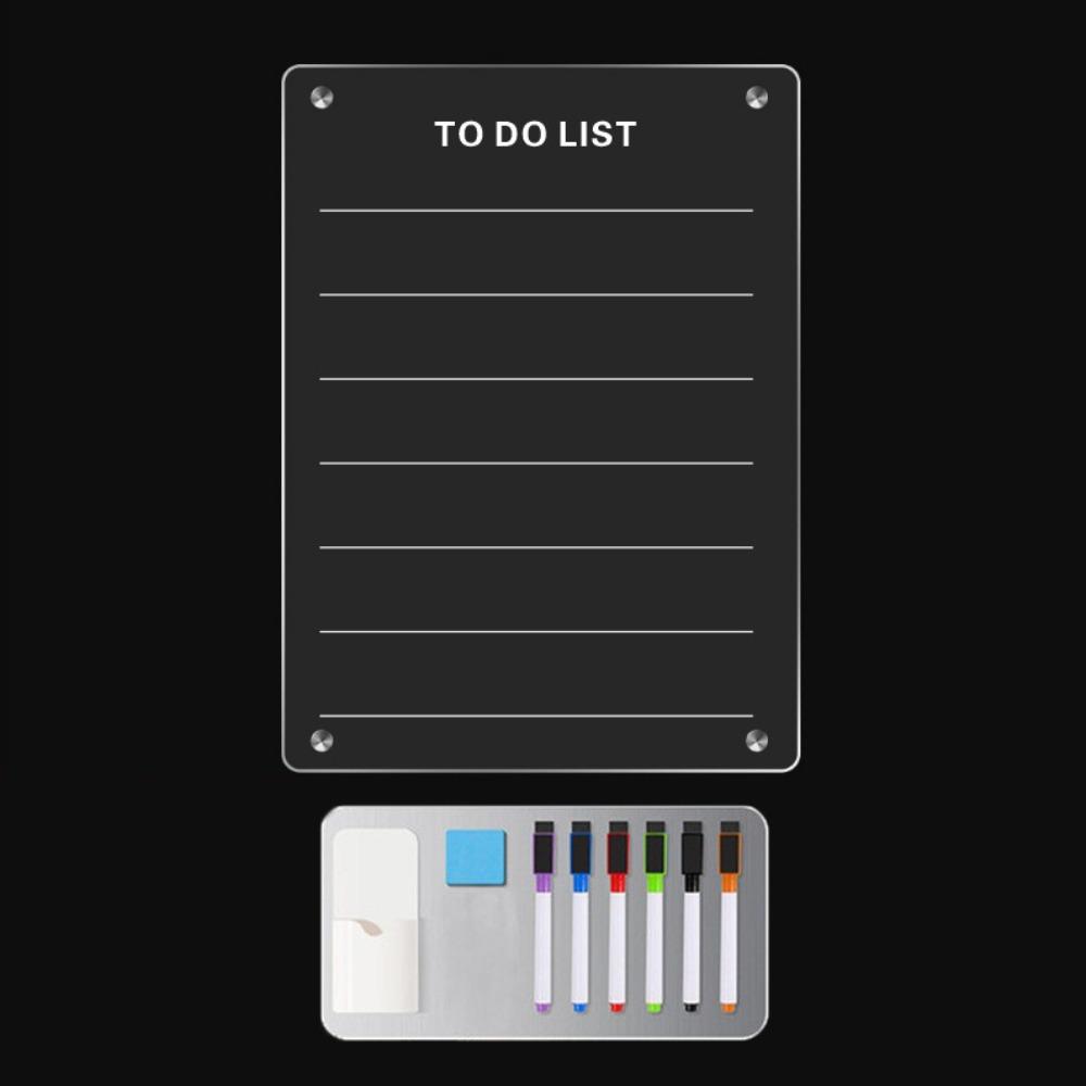 

Reusable Magnetic Calendar Board Acrylic Message Board Fridge Magnet Sticker Grocery Store 20*30cm-To do list