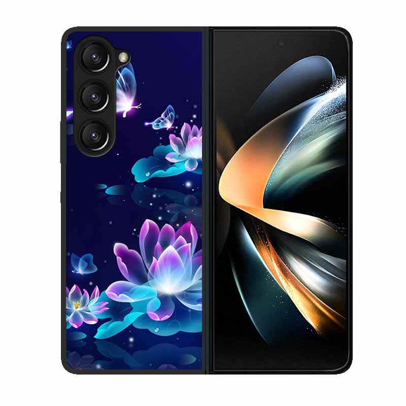 For Samsung Z Fold 6 Phone Case Cover Wolf Black Plastic Hard Back Cover Case For Samsung Galaxy Z Fold6 Fold 4 3 2 5 Case Funda