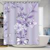 Vintage Purple Floral Shower Curtain Waterproof Durable Home Decor for Bathroom Beautiful Butterfly Print Perfect Gift Idea