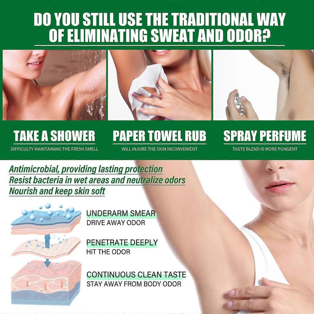 Ouhoe Underarm Cream Body Underarm Cleansing Deodorant Refreshing Antiperspirant Care Cream