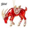 Decorative Hanging Ornaments for Tree 2PCS Christmas Goat Ornaments 2D Acrylic Festive Party Supplies Pendants Lightweight Holiday Home Decor