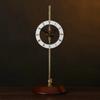 Desktop Aerodynamic Clock Table Clock Invisible Home Decor Desk Pendulum Brass Solid Wood Silent Clock Decoration