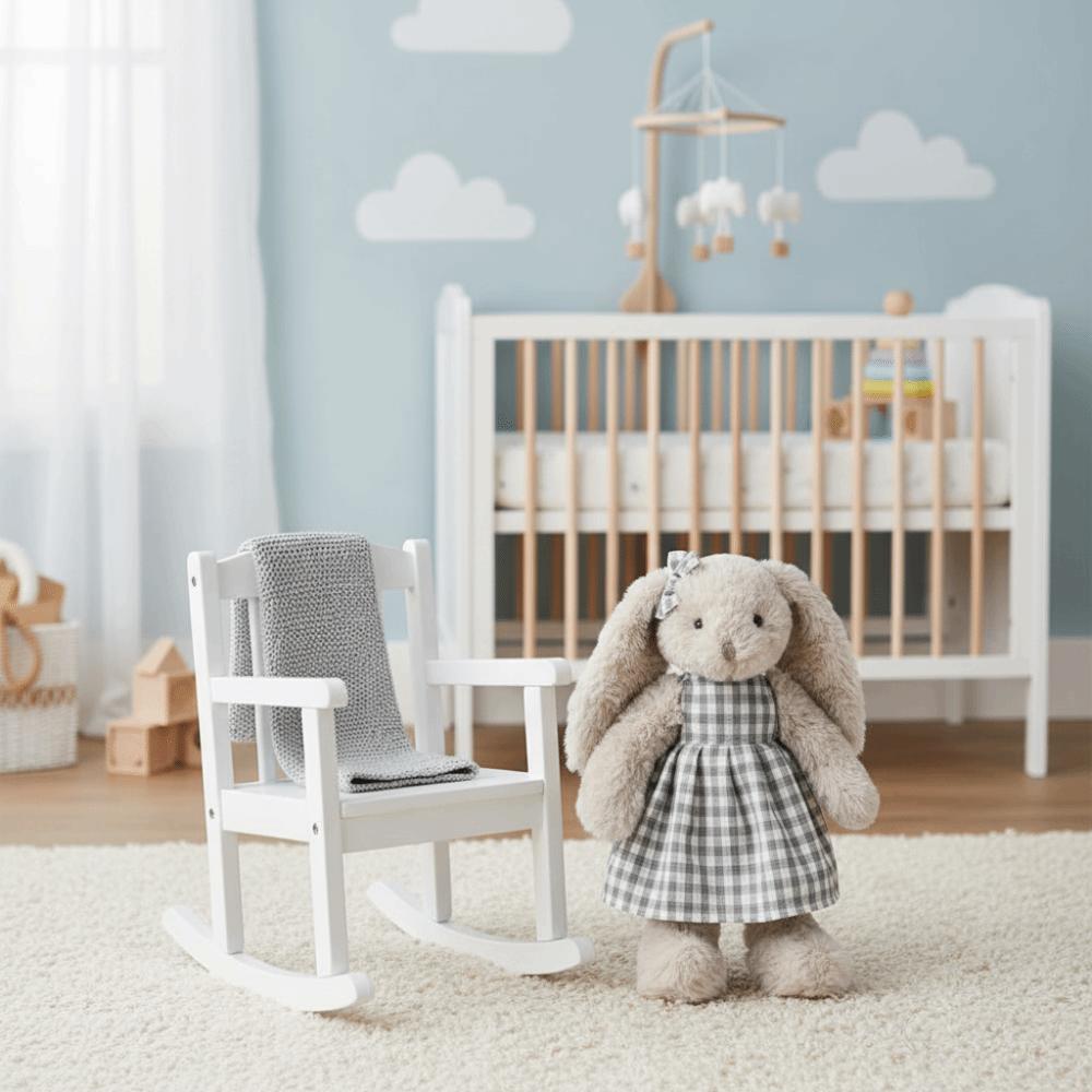 Rural Style Ultra-Soft Bunny With Dress Kawaii Rabbit Soft Stuffed Animal Children'S Room Decor