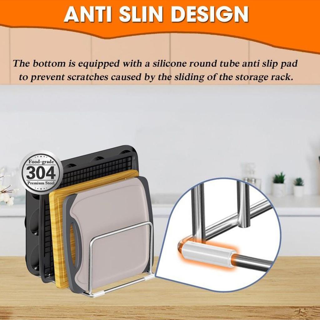 Cutting Board Holder Stainless Steel Cutting Board Rack Kitchen Organizer For Chopping Board Kitchen Storage Organization Rack