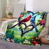 1 Stück Vogel-Aufdruck Leichte Flanelldecke, Bequeme und Warme Decke, für Camping Sofa Bett und Couch Büro, Geschenk
