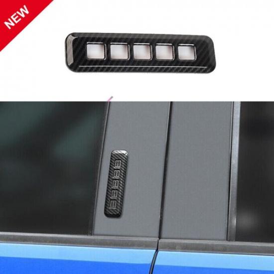For Ford F150 2021-2023 Carbon Fiber Car Door Lock Password Button Trim Cover 1x