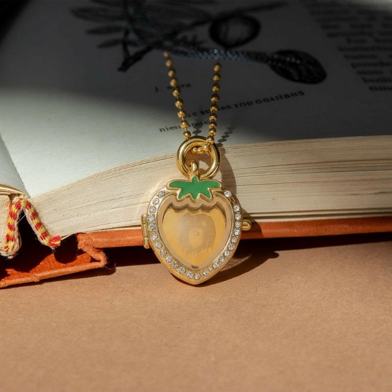 Openable Pendant Necklace Cute Shape Accessories Exquisite Diy Accessories Light Luxury Cute Style Jewelry With Necklace