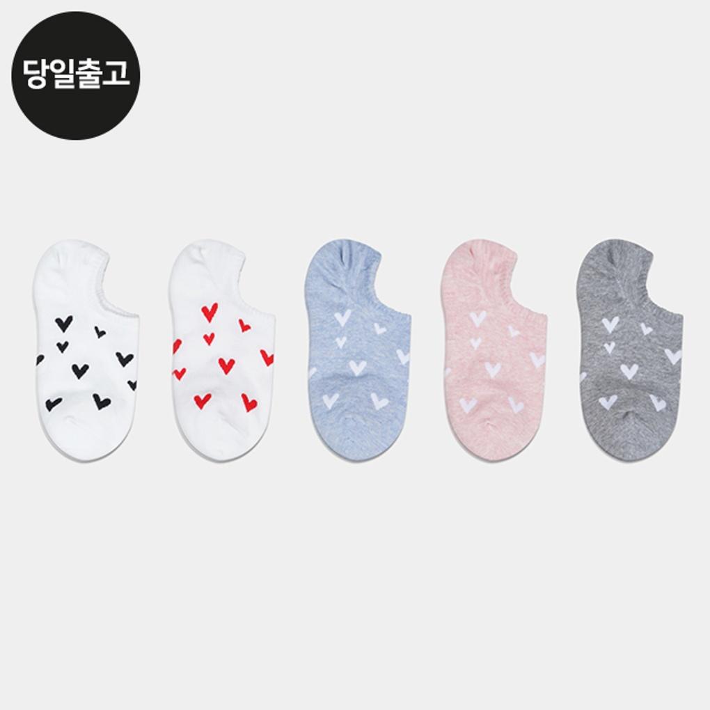 

PG Women s/Student Lettering Heart Socks (5 Pairs) Set Daily Fake Socks Pastel