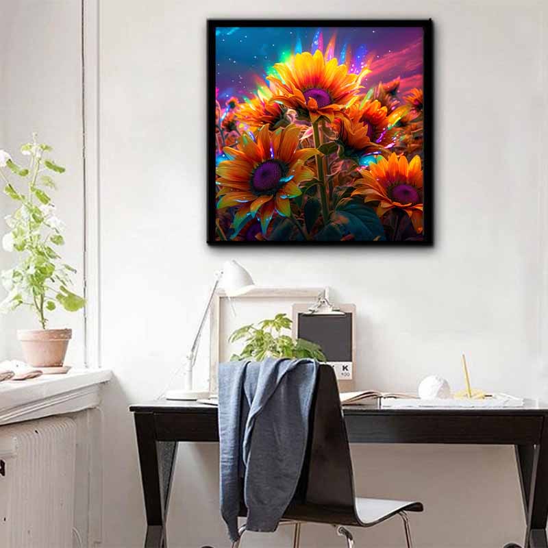 New Arrival 5D DIY Full Circle Diamond Painting "Sunflower" Embroidery Cross Stitch Home Decor Gift