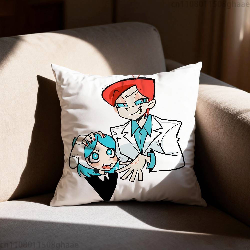 PPSYCHO CUTIES Pillow Case Square DoubleSided Printing Short Plush Sofa Cushion Cover Bedroom Bedside Pillow