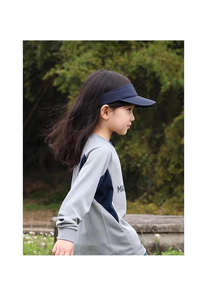 Kids' Japanese Style Sun Visor Hat for Outdoor Summer Travel - UV Protection for Boys & Girls
