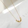 2024 Women’s Titanium Steel Clavicle Necklace: Light Luxury, Unique Elegance, Silver and Sugar Cube Inspired Design