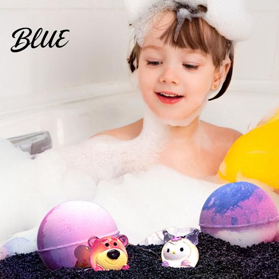 Natural Bath Ball Salt with Glow-in-the-dark Toy Inside Fruity Floral Plants Extract Handmade Sea Bubble Women Men SPA Gift Spa