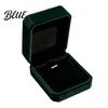 Velvet Jewelry Box High-end Storage Green Flip Suede Box Dark Cover Hard Case Scratch-Proof Shock-Proof Organizer for Travel Magnetic