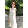 French super beautiful flower suspender dress small man gentle wind sweet fairy long dress 2026 summer