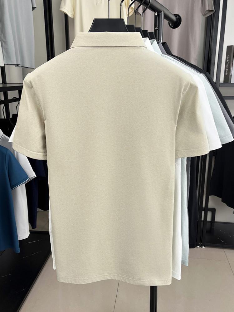 Men's Quick-Dry Patchwork Polo Shirt – Breathable, Versatile, High-End Casual Sports Summer Top