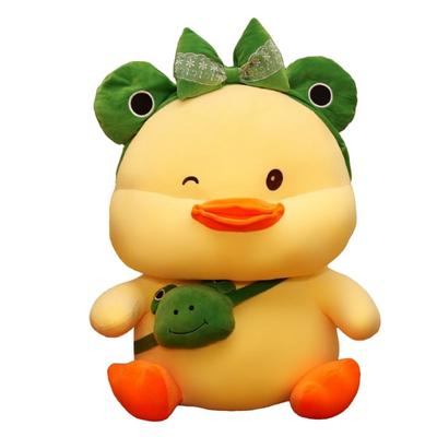 Haesol Wink Duck Character Large Body Pillow Mochi Sleeping Attachment Doll, Yellow Frog, Korean Baby Products