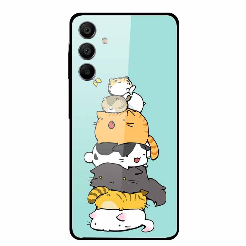 Tempered Glass Case for Samsung Galaxy A16 5G Back Cover Hard Case for SamsungA16 Phone Case Fundas Cool Protective Cute Bumper