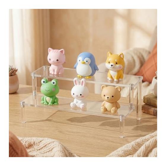Acrylic Stand Figure Display Display Stand Tiered Stage Showcase Storage Acrylic Collection Tiered Display Base Showcase Hobby Supplies Storage (30cm