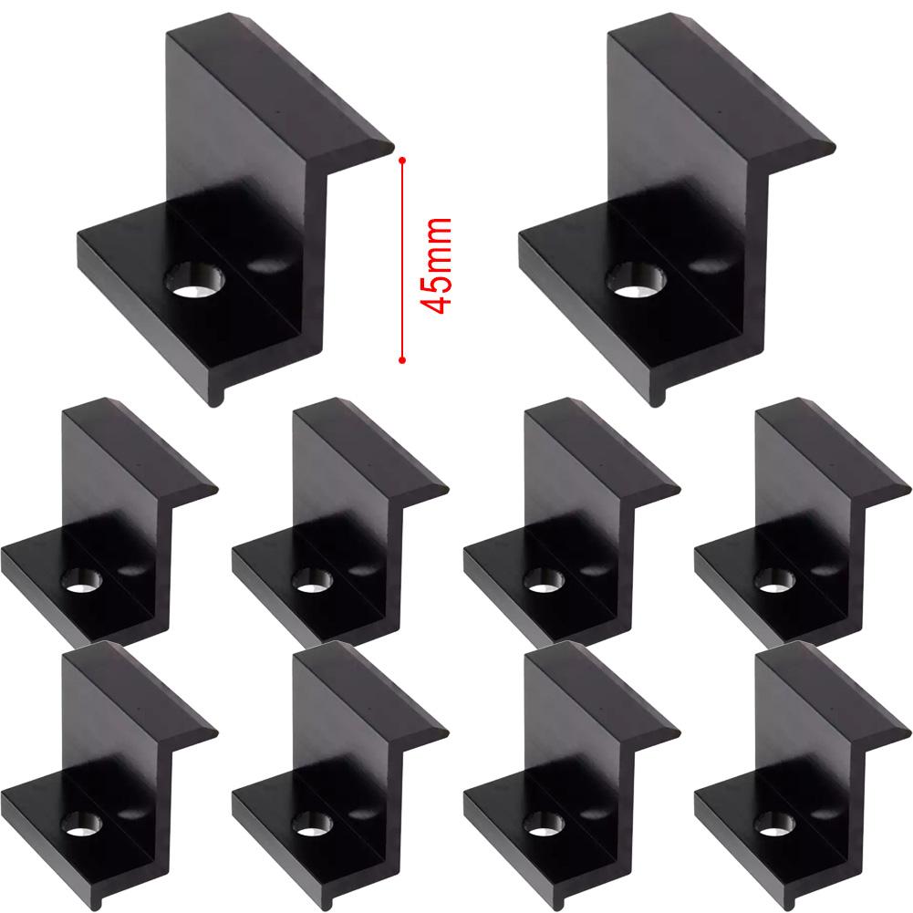 10Pcs End Clamp Spare Parts Accessories PV Replacement Solar Panel 30mm/32mm/35mm/40mm Assembly Mount Brand New