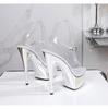 Electric Heel Artifact Stilettos - Women's 15CM Sky High Sexy Sandals, Waterproof Party Heels for Nightclub & Luxury Events