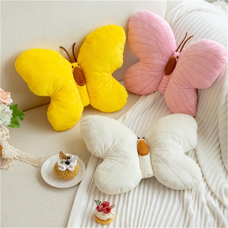 Soft Plushes Butterfly Pillow for Bedroom Living Room Decoration and Kids Room