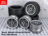 4pcs/lot MOC Bricks Wheel Black Tire 43mm Rim 30mm 56145 44309 Assembly Building Blocks Toys For Kids Plastic Dolls