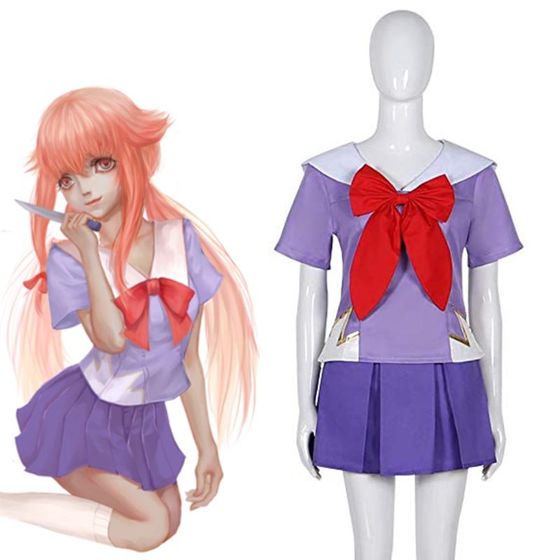 Captivating Future Diary Gasai Yuno Cosplay Costume For Halloween And Parties