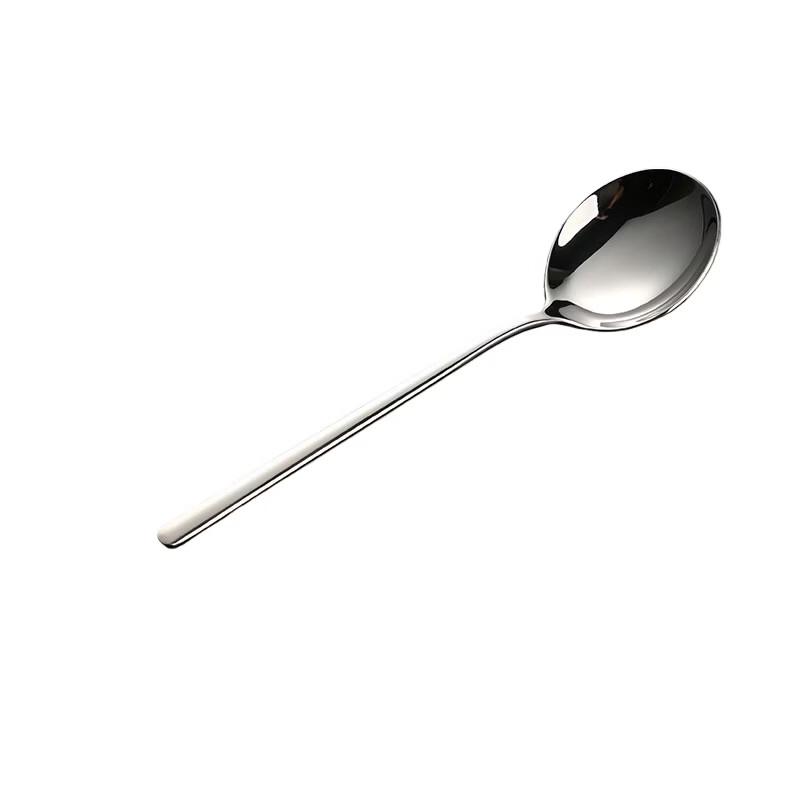 Stainless Steel Long Handle Deep Round Dessert Soup Spoon
