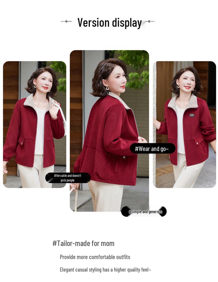 Autumn Corduroy Cardigan Jacket for Middle-Aged & Elderly Women