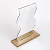Bamboo & Wood Cloud-Shaped Acrylic Makeup Mirror with Retro Comb for Dressing Table