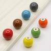 Moderne bunte Keramik-Knöpfe mit einem Loch, runde Griffgriffe für Schubladen, Weinschränke, Einloch-Griff, Türgriff