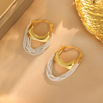 [Vintage Chain Tassel Ear Cuffs Elegant Chic Personality Versatile Light Luxury Unique Earrings]
