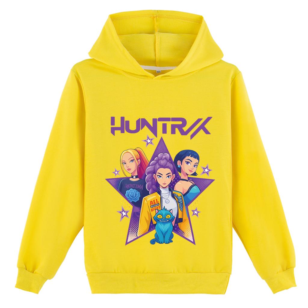 Autumn Winter KPop Demon Hunters Printed Hoodies Fashionable Casual Warm Sports Long Sleeved Children's Boy and Girl Kids Unisex Hooded Sweatshirts